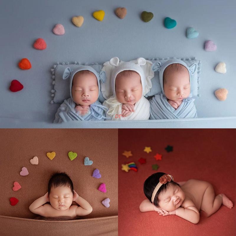 De 5 6 9 Pcs Diy Handmade Baby Felt Love Heart Stars Ornaments Home Party Decorations Newborn Photography Props Shopee Malaysia