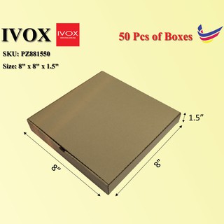 50 Pcs 7/8 inch [SPECIAL OFFER!!!] IVOX Pizza Slice Box 