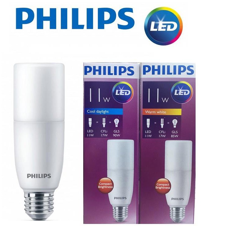 1 pcs Philips 11W LED Stick E27 Bulb (Warm White 3000K) Shopee Malaysia