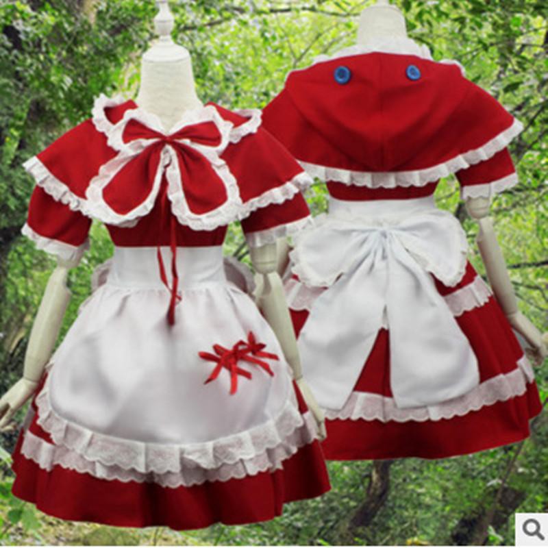 League Of Legends Lol The Little Red Riding Hood Girl Maid Outfit Shopee Malaysia - red maid outfit roblox