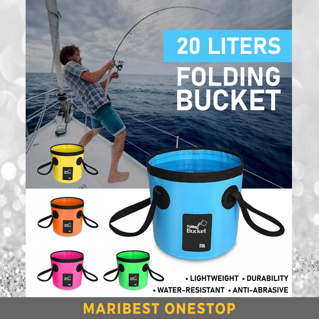 20l Portable Outdoor Foldable Water Bucket Camping Hiking Storage Container Washbasin Bucket 7539