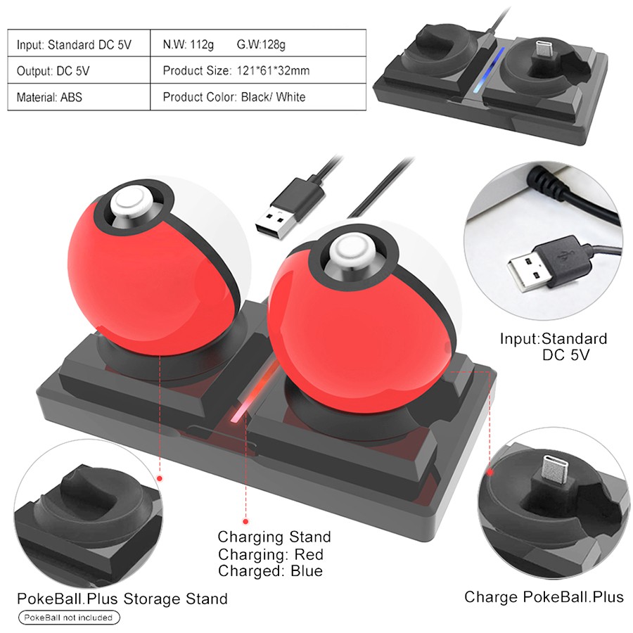 pokeball plus charger stand