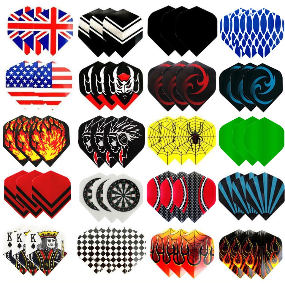 Thick Translucent Dart Flights Tails Wing Feather Leaves Pattern Darts Accessory 