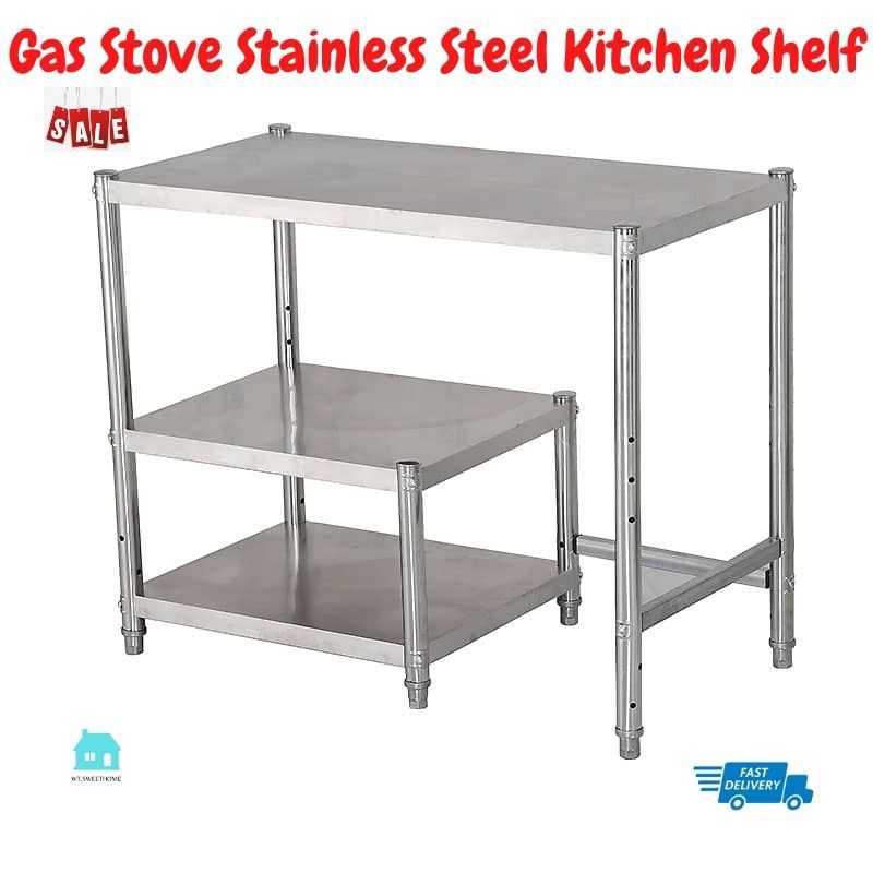 Gas Stove Gas Stove Stainless Steel Kitchen Shelf / Kitchen Storage ...