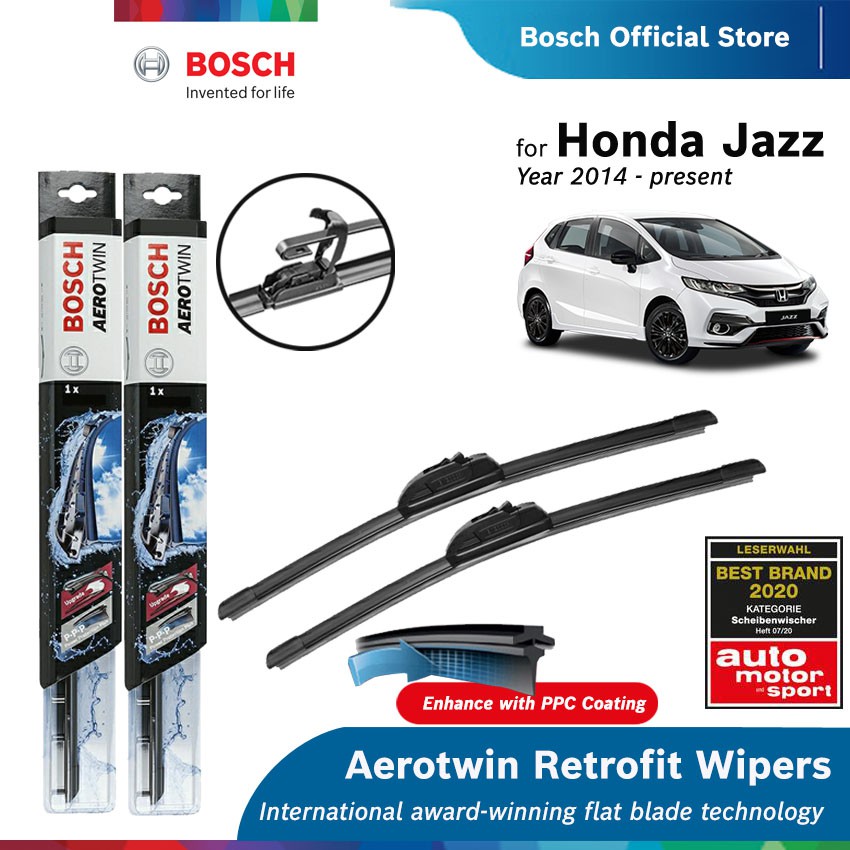 Bosch Aerotwin Retrofit U Hook Wiper Set for Honda Jazz GK ...