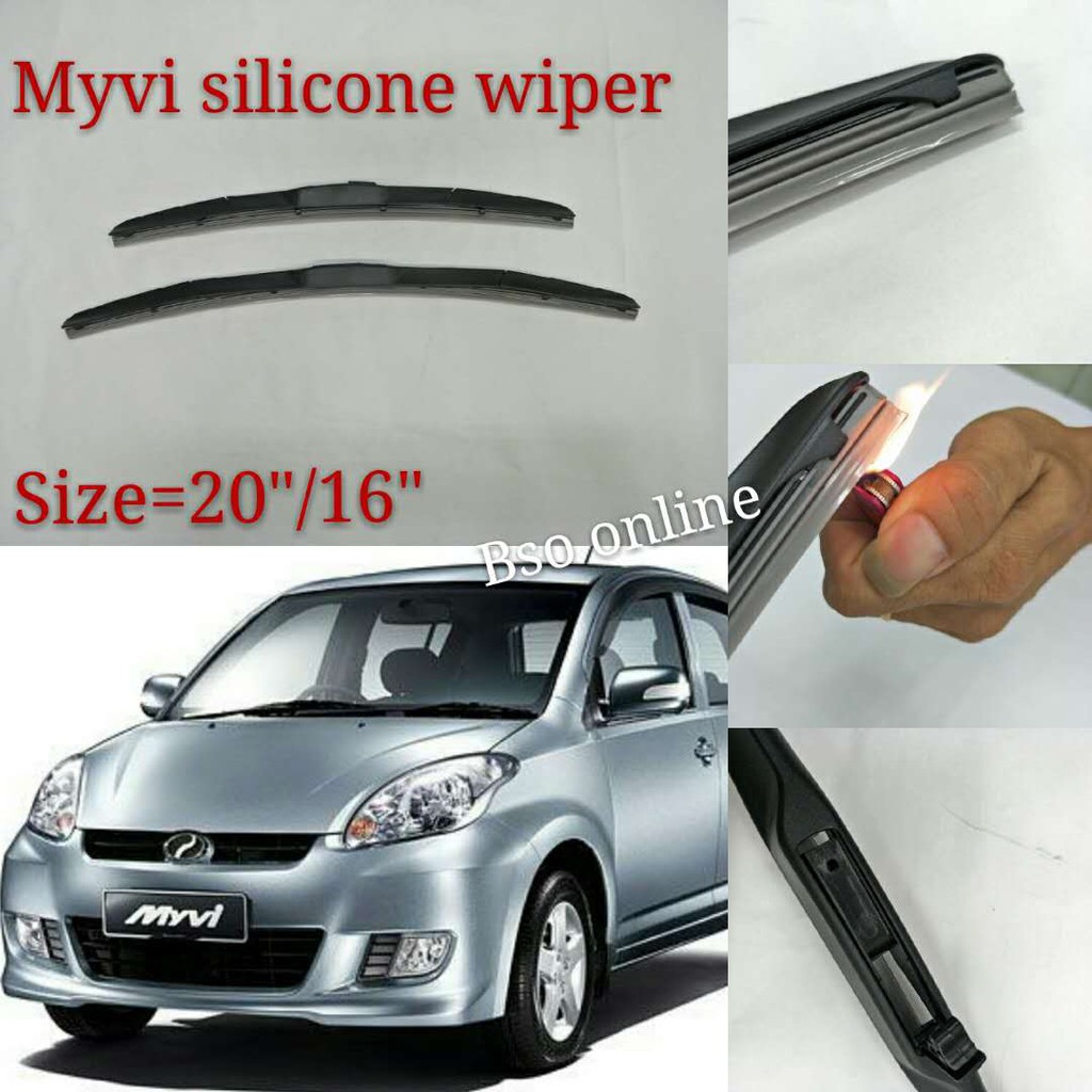 PERODUA MYVI Silicone Mugen Wiper Blades (1 pair) 16" + 20 