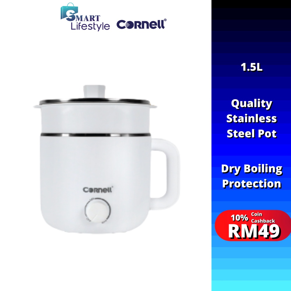 Cornell Quality Stainless Steel Pot Mini Multi Cooker CMC-S1500X / Midea 1.2L Electric Hot Pot MPC-EC6012-WH