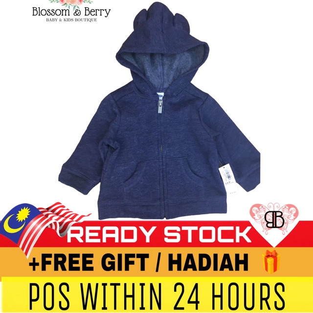 childrens navy zip up hoodie