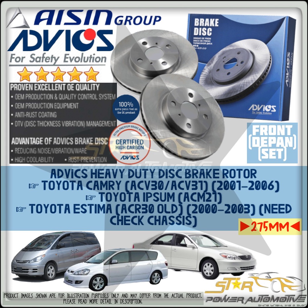 AISIN ADVICS Heavy Duty Toyota Camry ACV30 ACV31 / Ipsum ACM21 / Estima ...