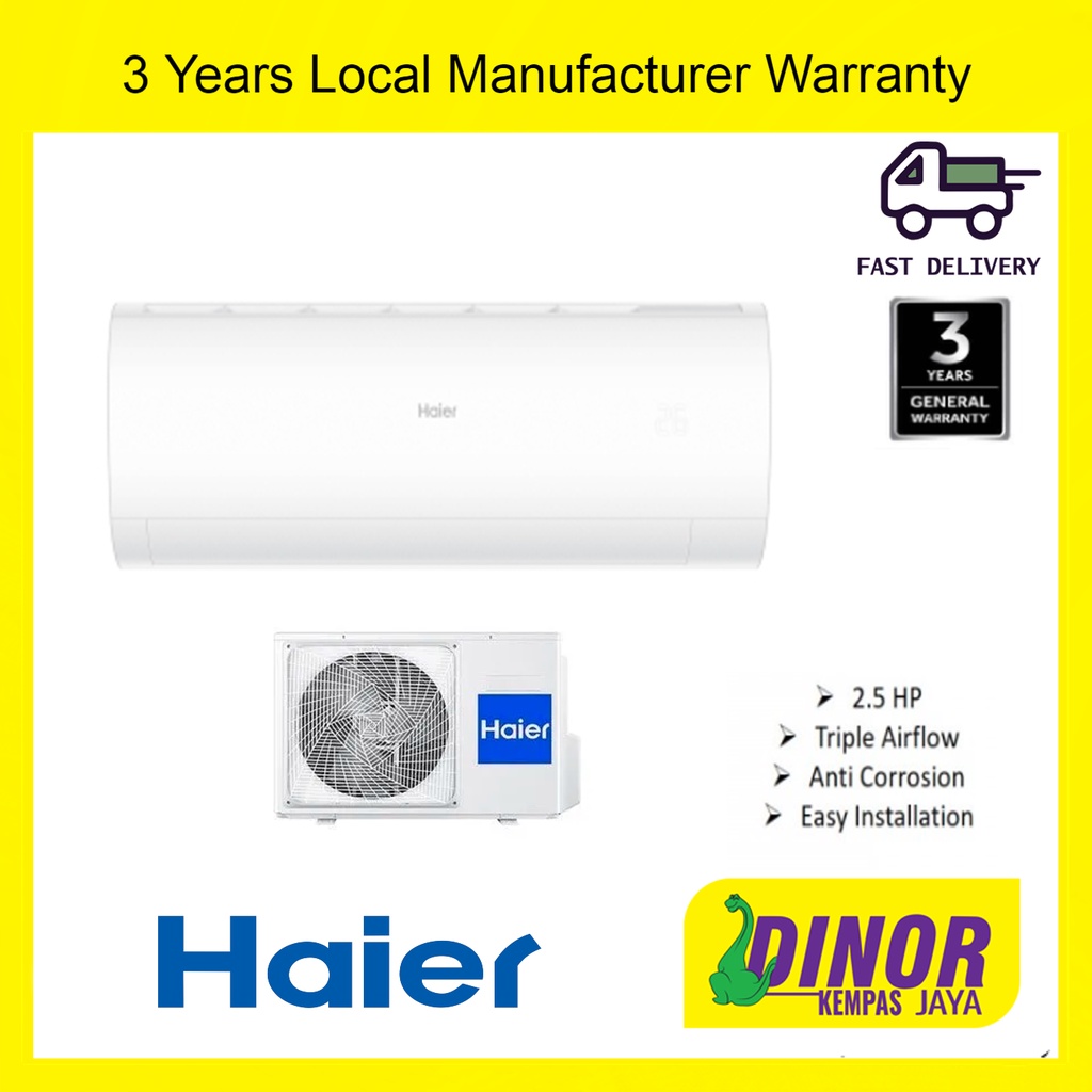 Haier 2.5 HP R32 NonInverter Series Triple Air Flow Air Conditioner