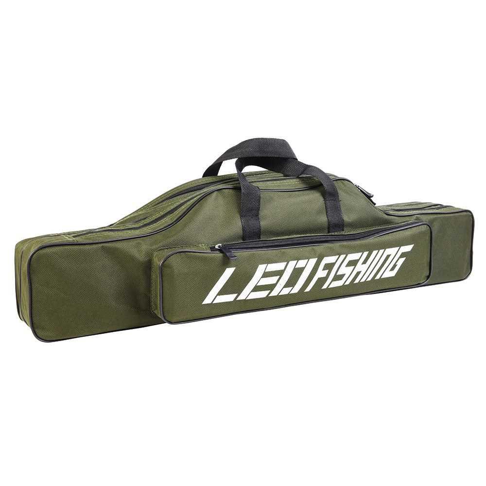 80cm Portable Doublelayer Fishing Rod Bag Fishing Reel Storage