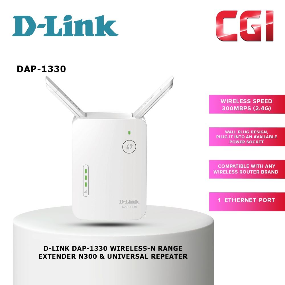 D-Link Range Extender N300 Universal Repeater (2 Antenna) | Shopee Malaysia