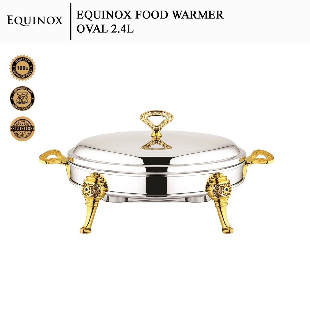 Equinox Stainless Steel Oval Food Warmer (2.4L)