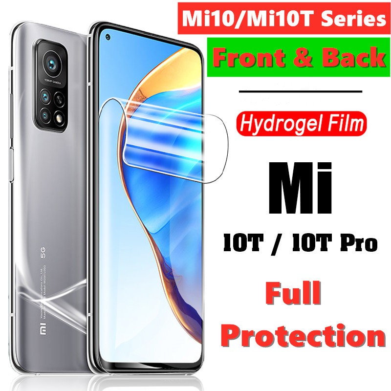 Front Back Hydrogel Film On The Screen Protector For Xiaomi Mi10 Mi10t Mi 10 T 10t Pro Ultra Note 10 Note10 Lite Pro Full Cover Screen Protector Soft Film Not Tempered