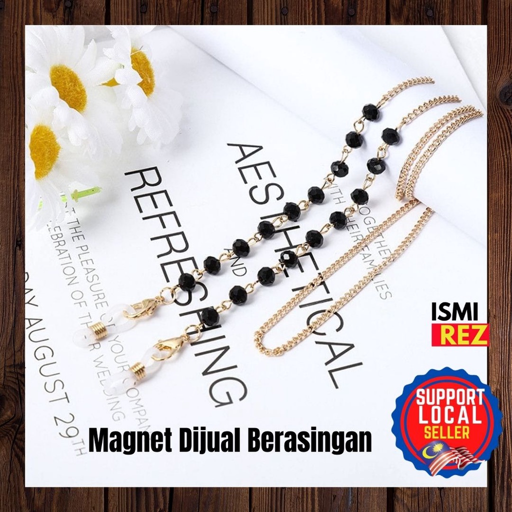 Penyangkut Rantai Mask Tudung Extender Magnet Chain Hijab Rantai Mask ...
