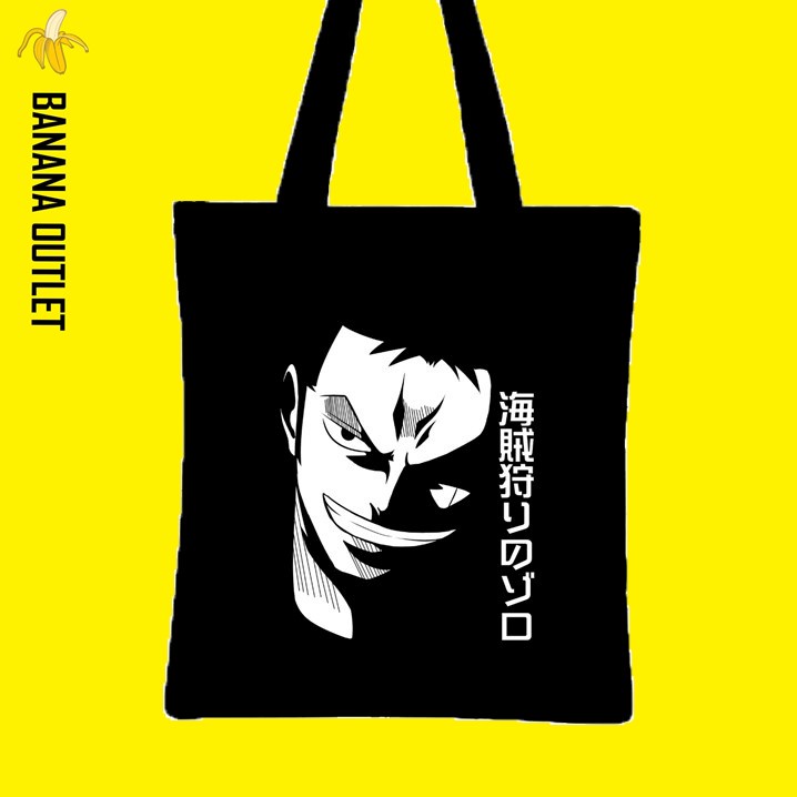 ONE PIECE RORONOA ZORO (ANIME 2nd) Printed tote bag canvas Shopee