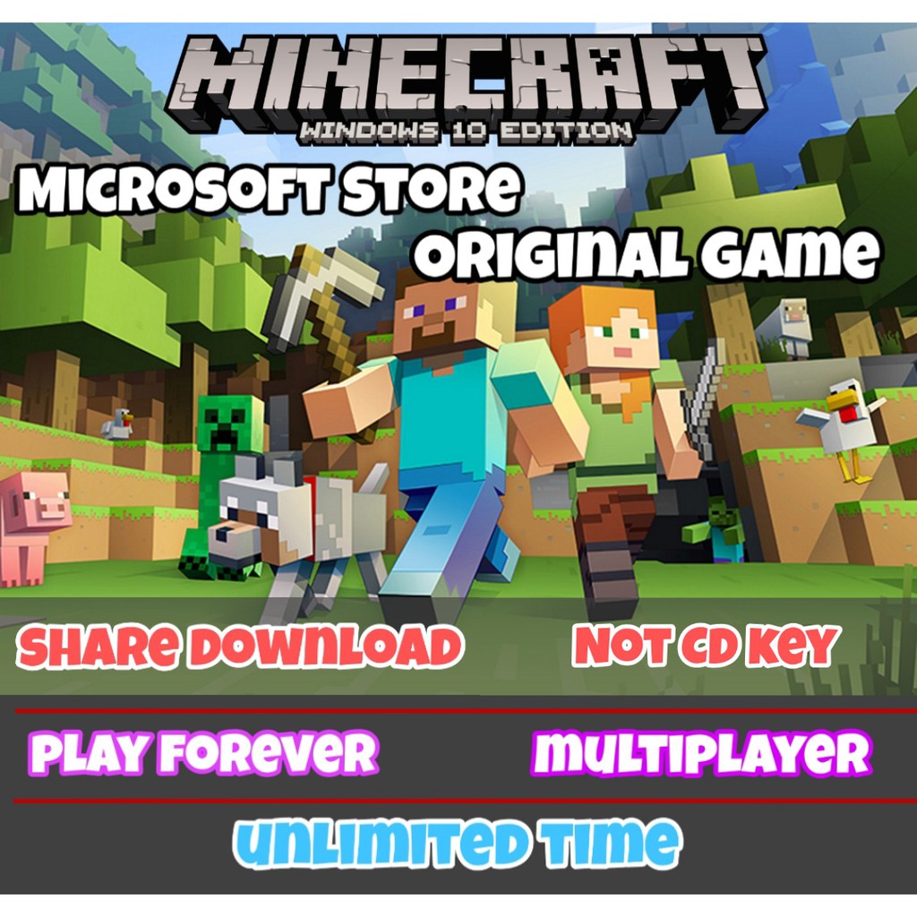 MINECRAFT WINDOWS 10 EDITION SHARE DOWNLOAD (FULL GAMES  