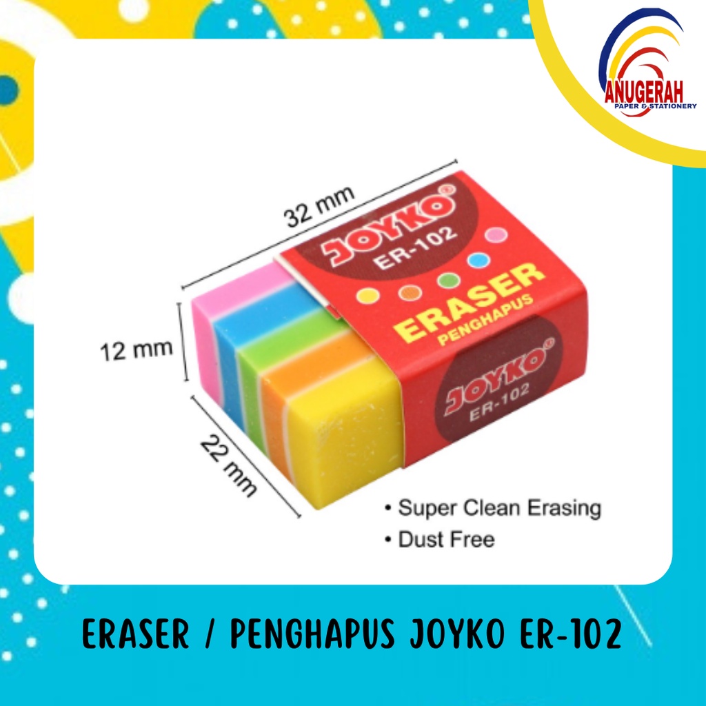 Joyko Eraser / Eraser ER102 (PCS) Shopee Malaysia