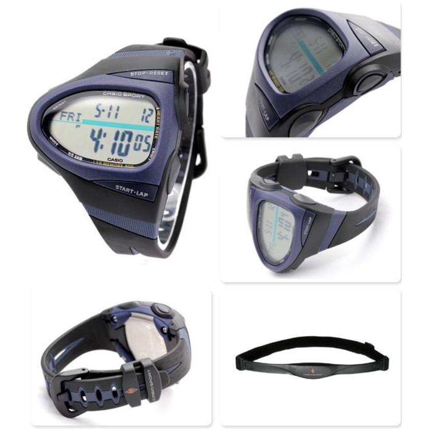(Ready Stock) Casio Heart Rate Monitor watch with chest strap sensor. CHR1001V Shopee Malaysia