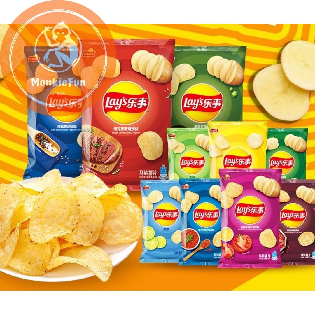 Lays Potato Chips 乐事薯片 40g 马铃薯片 Lay Lay's Chips Mala Lime BBq Shopee