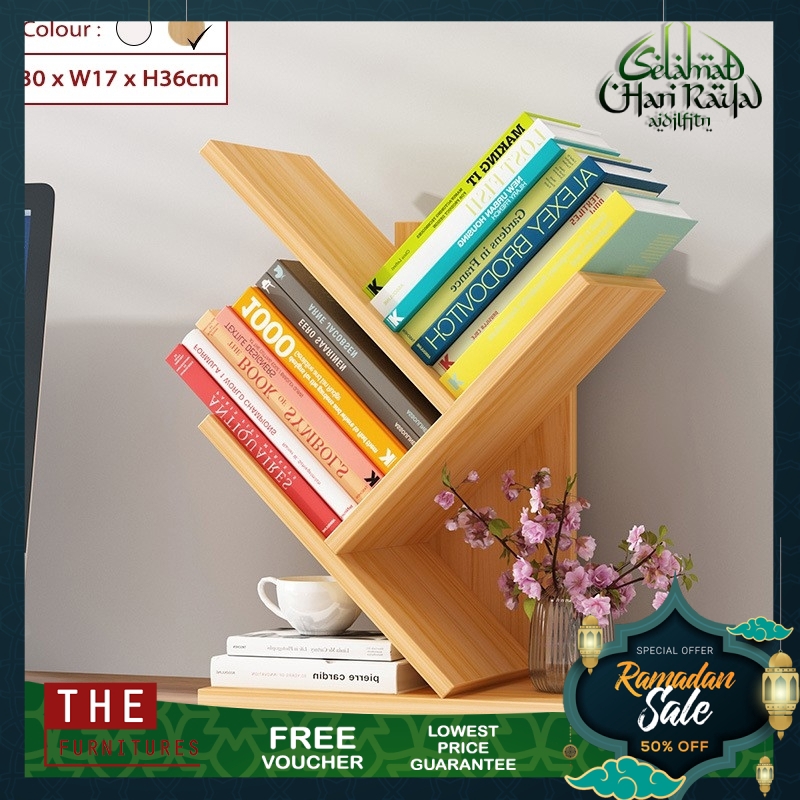 THE Tree Shape Table Top Bookshelf Bookcase Storage Rack Modern Style