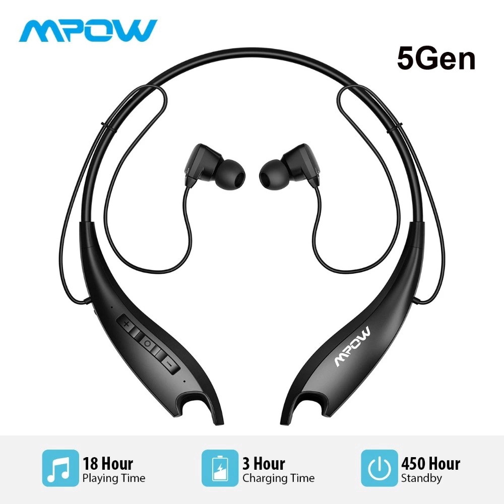 【Mpow Jaws Gen-5】Bluetooth 5.0 Neckband Wireless Headset | Shopee Malaysia