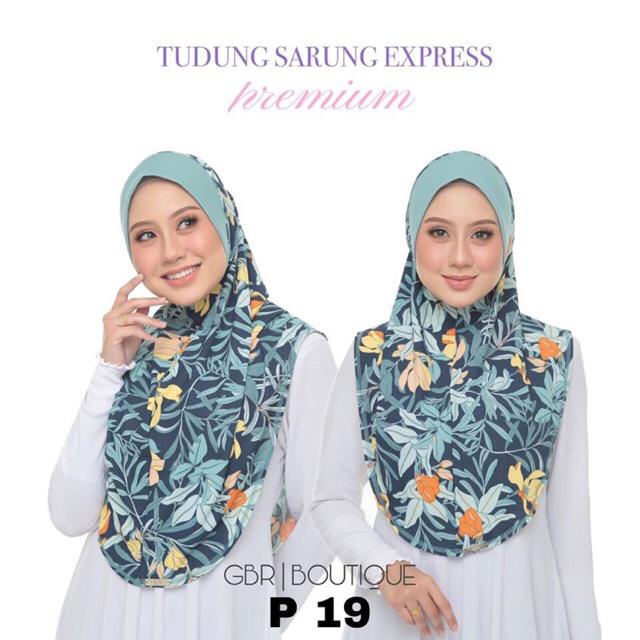 TUDUNG SARUNG EXPRESS BERCORAK / TUDUNG RAYA / TUDUNG INSTANT CORAK