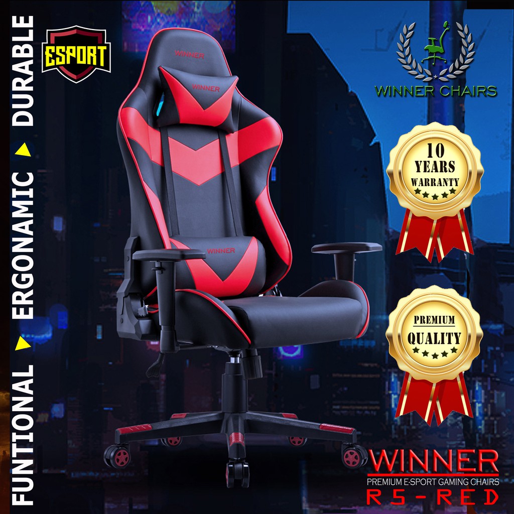 Ergonomic Gaming Chair WINNER R5-RED Ergonomic Office Computer Gaming Multifunction Chair (10 years warranty)