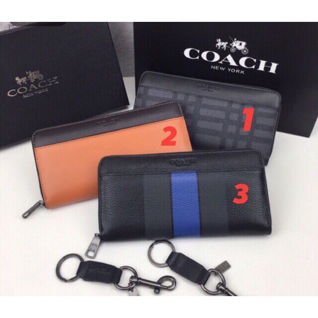 Coach Keychain Wallet Men's Literacy Basics