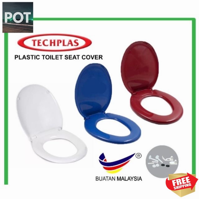 Tandas Plastik Jamban/ Toilet Bowl Techplas Toilet Seat Plastic Cover