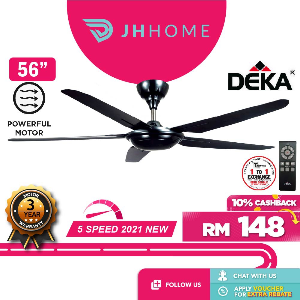 Deka 56 12 Speeds Dc Motor Ceiling Fan Ddc21 F10s 5 Speeds F6s 5 Speeds Shopee Malaysia