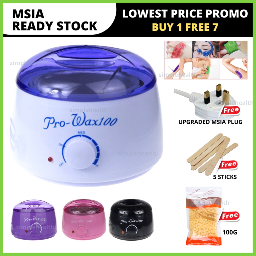 Pro Wax Warmer Pot Depilatory Heater Spa Hair Removal Set Beans Machine Spatula Kit Women Men Buang Bulu V Wawawax Norah Shopee Malaysia