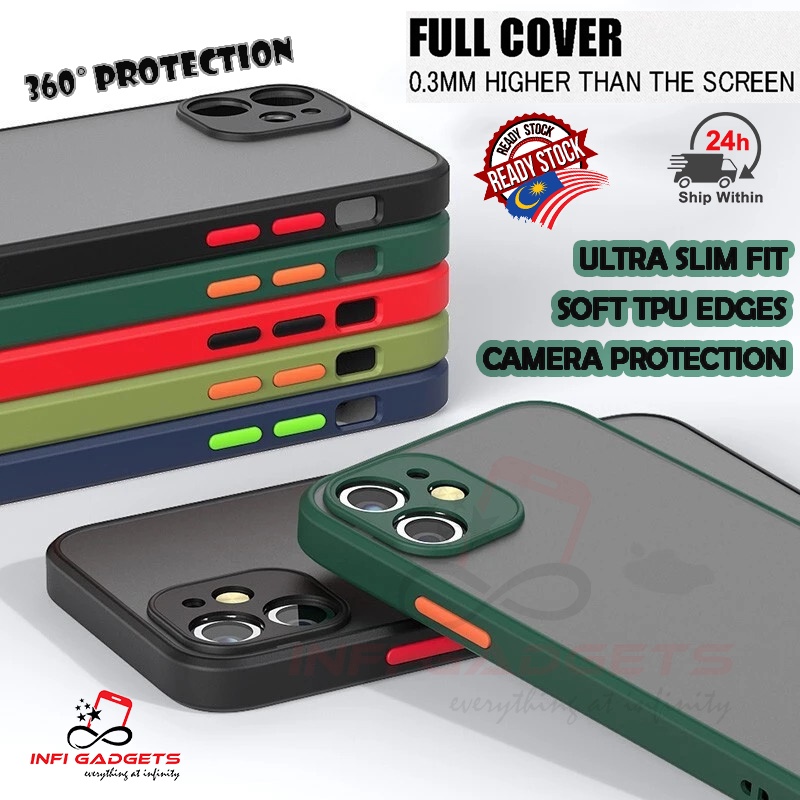 【SAME DAY POST】Casing IPhone 15 14 13 12 11 Pro Max Plus X XR XS MAX Camera Protection Hard Cover Shockproof Silicone Ph