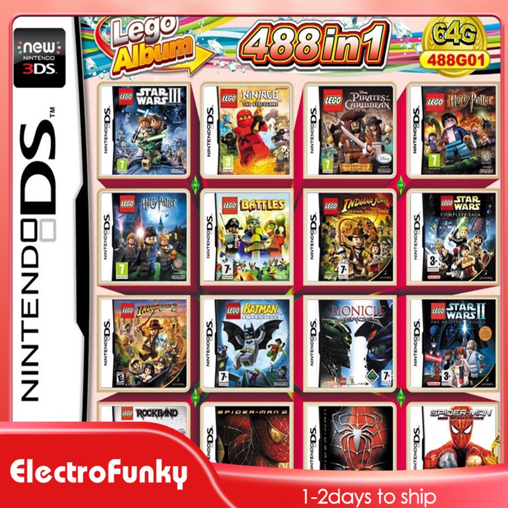 ❣Portable 208/468/482/486/488//500/502/520 In 1 Game Card Cartridge for  Nintendo DS 3DS Consoles♥ | Shopee Malaysia