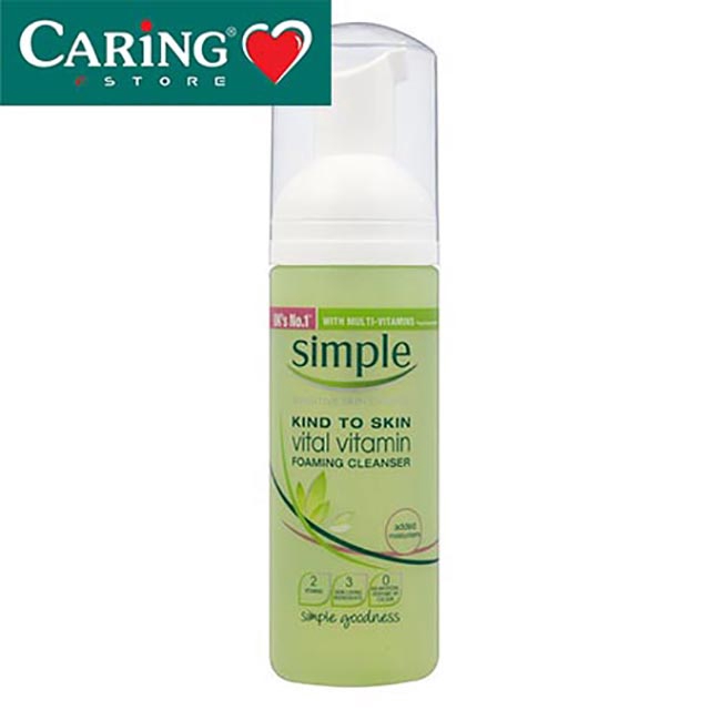 Caring Simple Kind To Skin Vital Vitamin Foaming Cleanser 150ml Shopee Malaysia