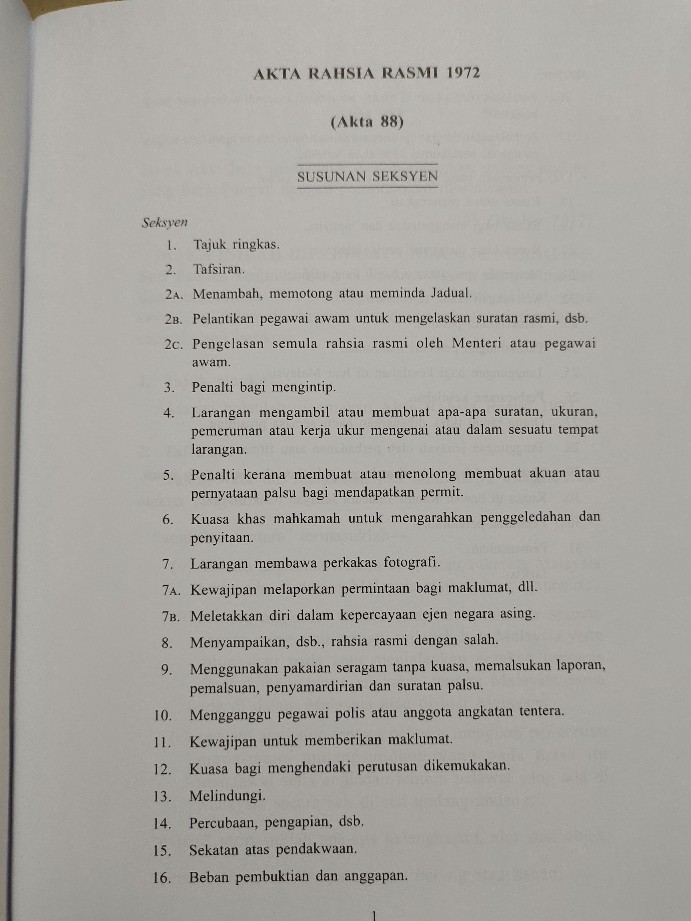 dokumen akta rahsia rasmi 1972