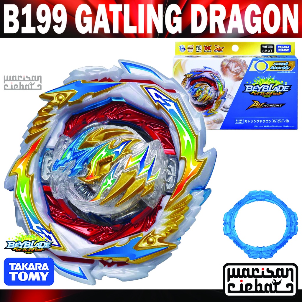 Takara Tomy Beyblade Burst BU B-199 Gatling Dragon Karma Charge Metal ...