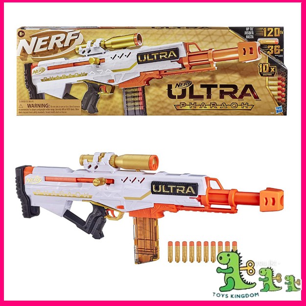 NERF Ultra Pharaoh Blaster with Premium Gold Accents 10-Dart Clip, 10 Ultra  Darts, Bolt Action | Shopee Malaysia