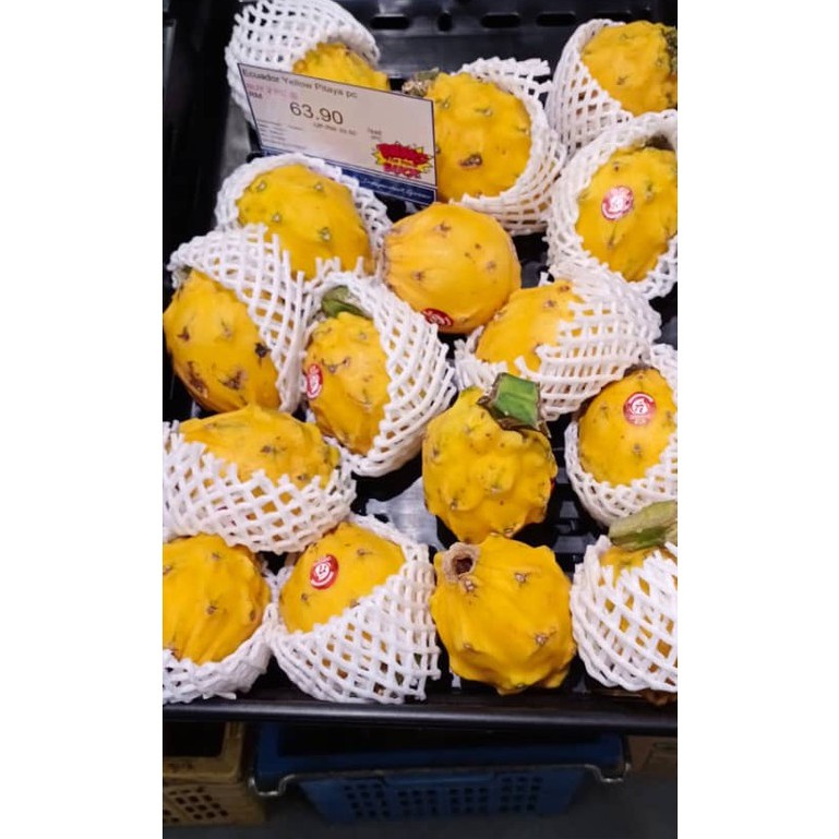 Fresh Sweet Dragon Fruits - Yellow Skinr黄皮蜜糖火龙果- - IMPORTED -Per CARTON
