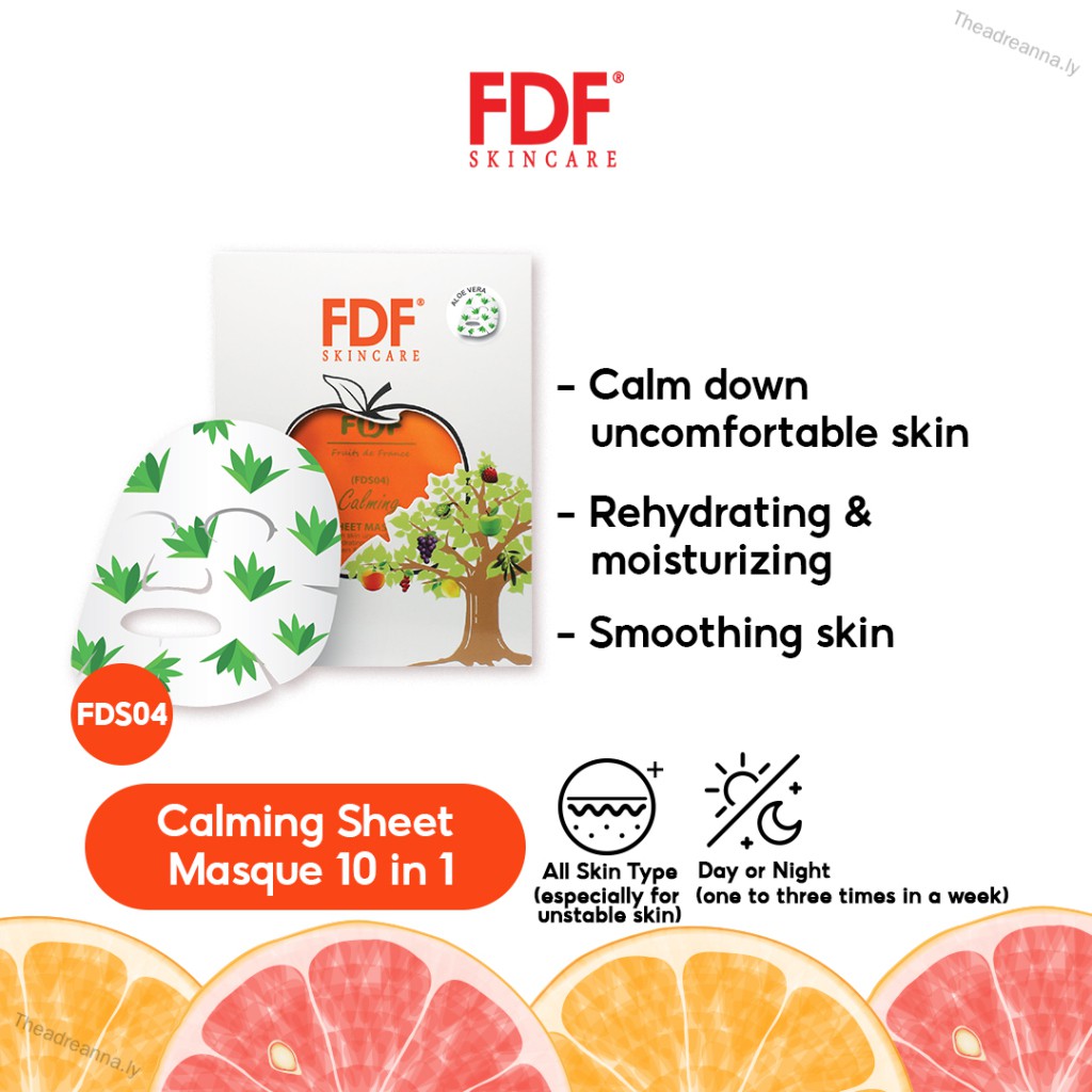 Theadreanna.ly Fdf Skincare  Calming Sheet Masque - 10pcs With Free Product Sample