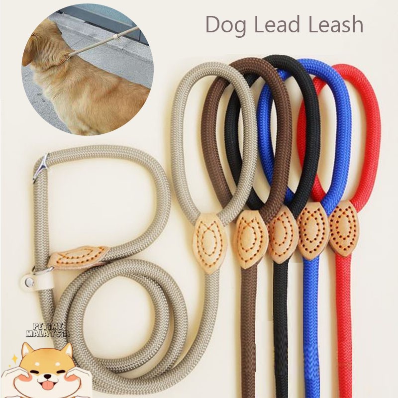 PETIME Dog Leash Strong Rope P Chain Collar for Big Large Dogs Leather Pet Belt Lead Training for Running Leads Nylon