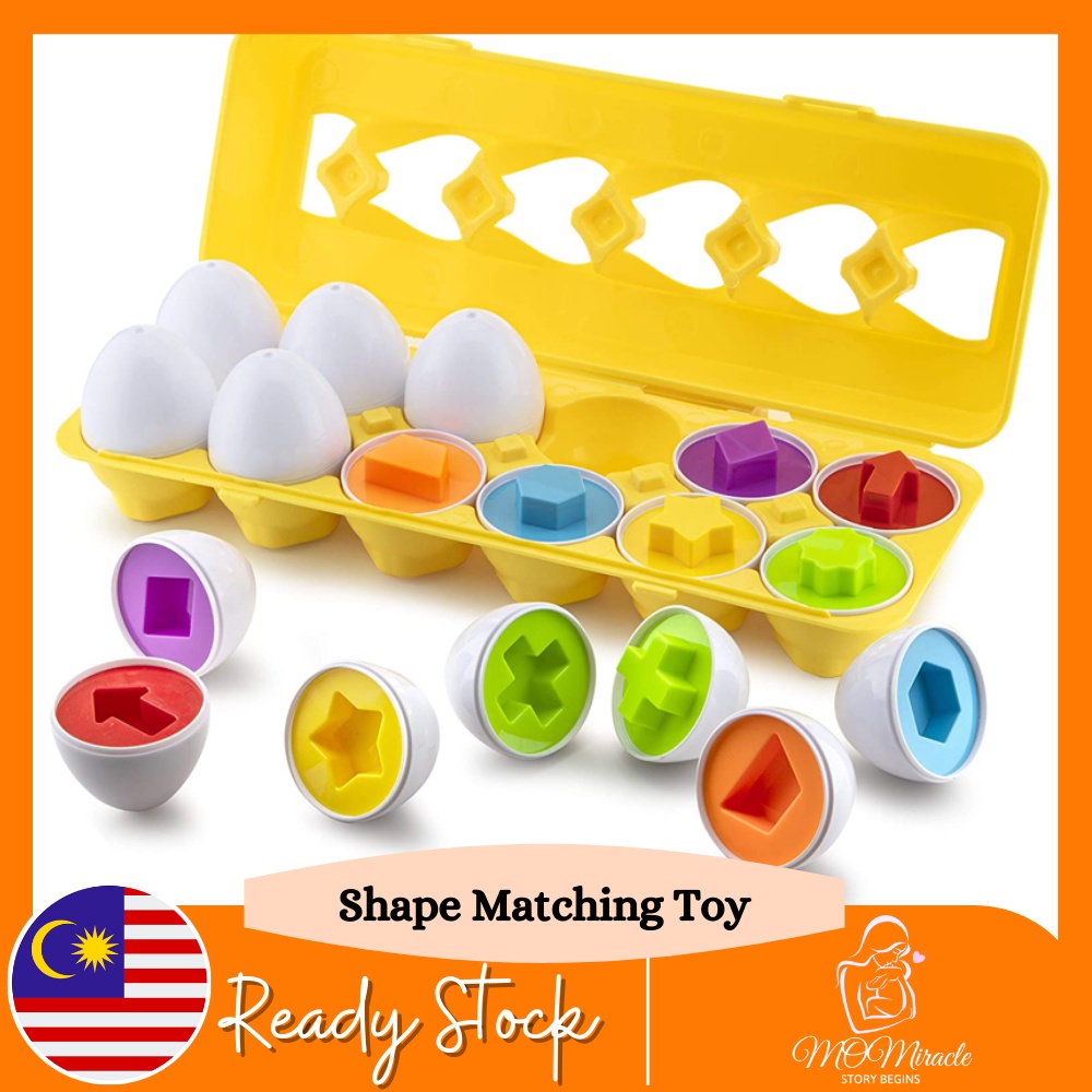 Matching EggsEducational Color & Shape Recognition Sorter Puzzle Early