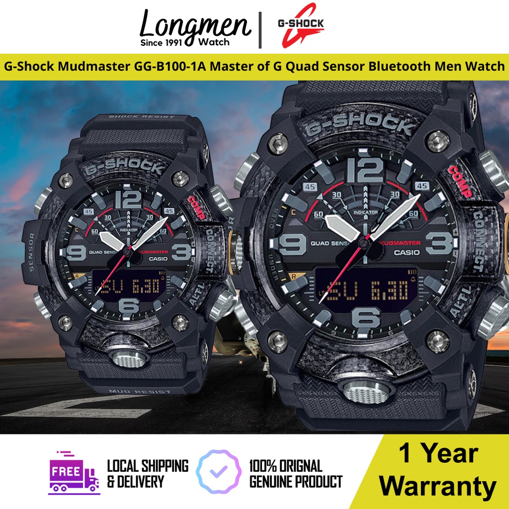 [Klang Longmen] Casio G-Shock Mudmaster GG-B100-1A / GGB1001A Master Of ...