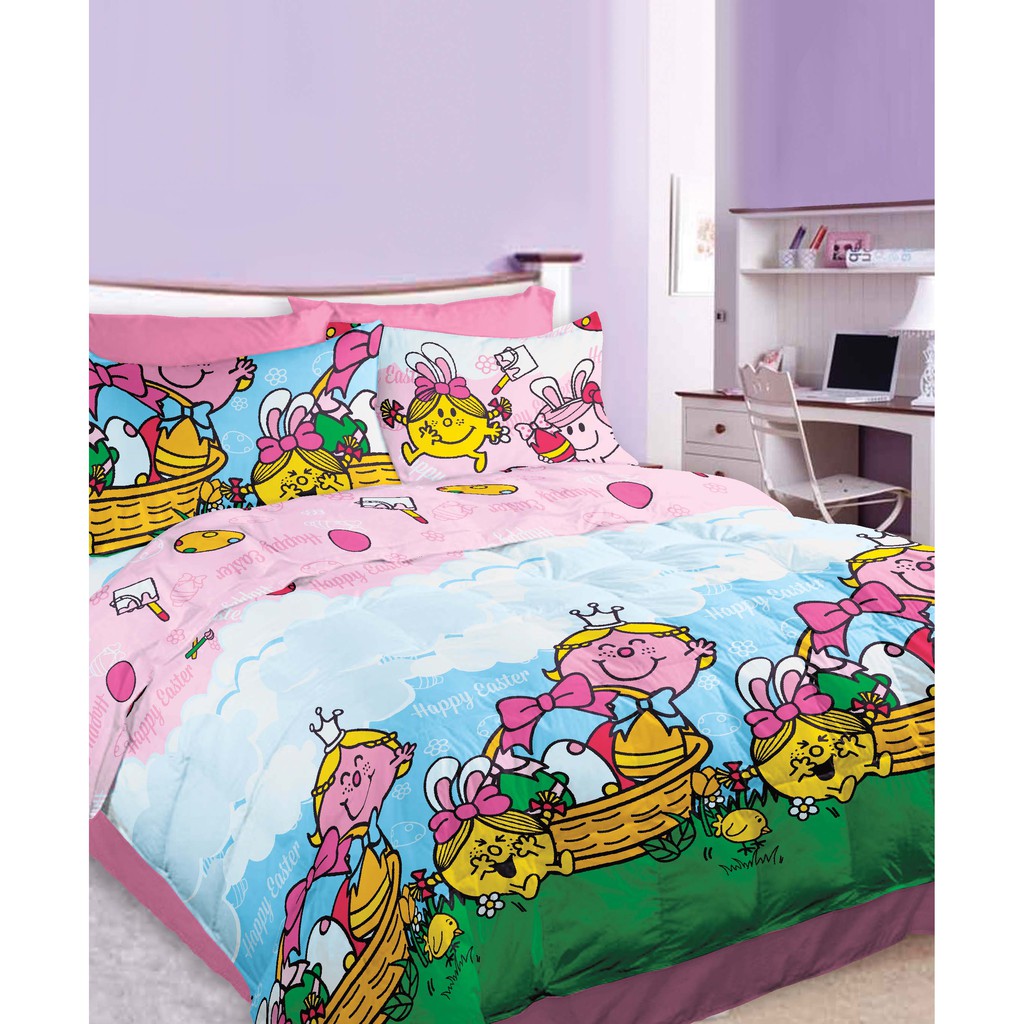 Mr Men Little Miss 450 Thread Count Queen Comforter Set Shopee