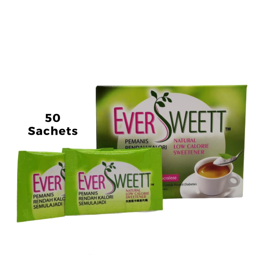 EverSweett Natural Low Calorie Sweetener 50` sachets Shopee Malaysia