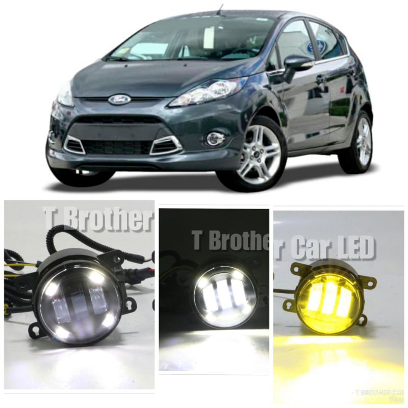 Ford fiesta foglamp fog lamp LED 2 tone + 4 EYE DRL Daylight led plug