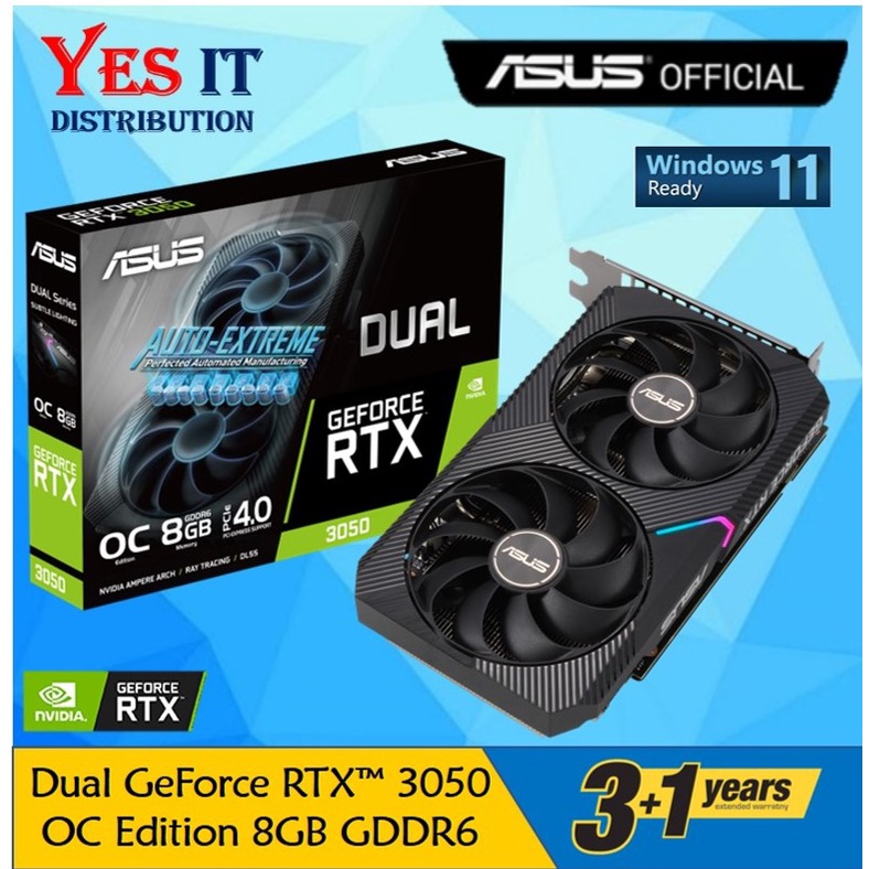 ASUS DUAL GeForce RTX 3050 / RTX 3050 OC Edition 8GB GDDR6 GRAPHIC CARD