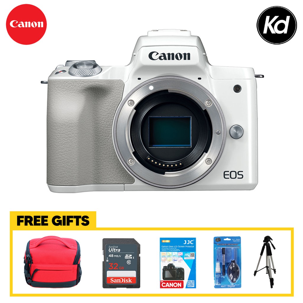 Canon Eos M50 Mirrorless Camera Body Only White Canon Malaysia Free Sandisk 32gb Memory Card Camera Bag Shopee Malaysia