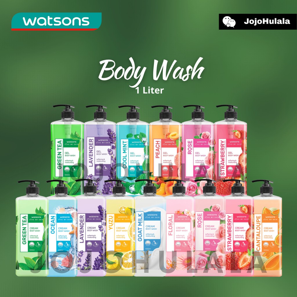 Watsons Gel / Cream Bath Body Wash 1L Liter Refill 900ml Freesia