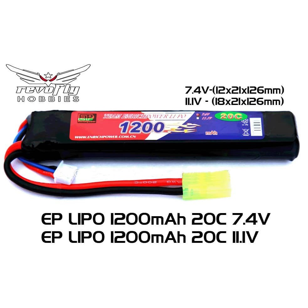 [Gel Blaster] EP Lipo battery 1200mAh 7.4V & 11.1V Shopee Malaysia